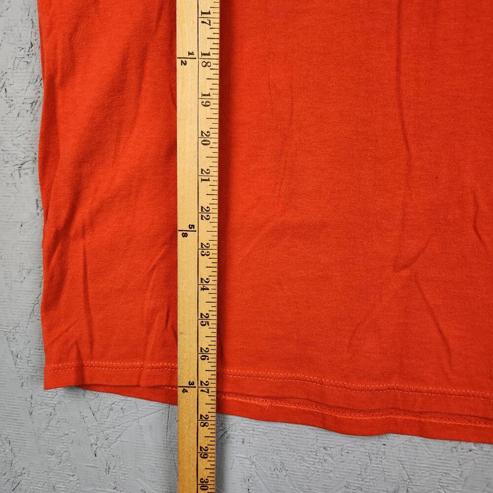 Vintage Hanover Hawks Shirt Mens Large Orange Graphic Logo 80s Virginia School - Picture 7 of 15
